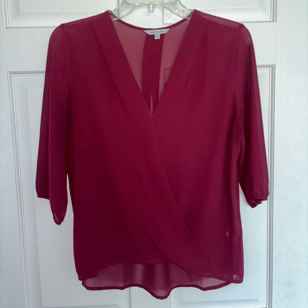 Naked Zebra 3/4 Sleeve Blouse